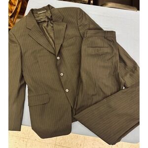Hugo Boss Black / Blue Angelico Lucca US Mens Pinstripe Suit 40R Pants 31 x 31